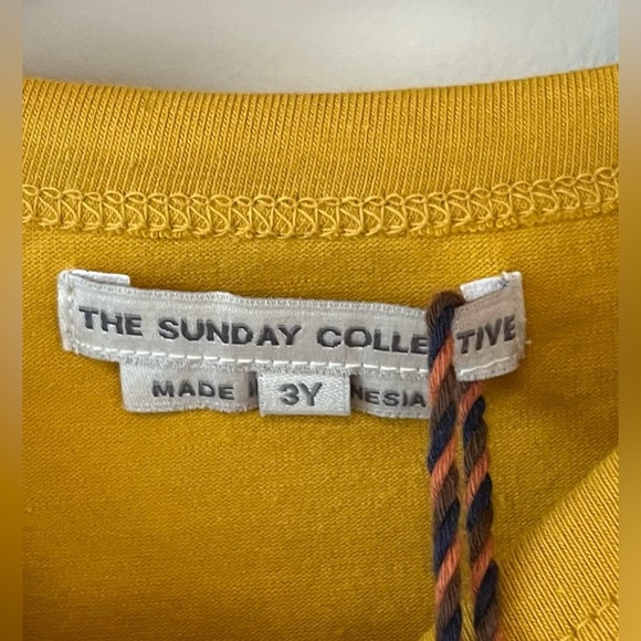 The Sunday Collective Kids Size 3Y Short Sleeve Tee Shirt Honey NWT - Picture 5 of 7